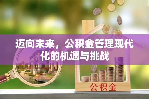 二道江迈向未来，公积金管理现代化的机遇与挑战