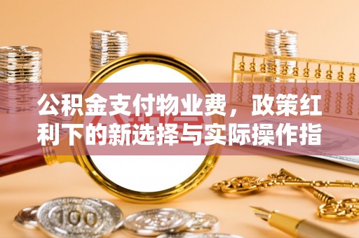 二道江公积金支付物业费，政策红利下的新选择与实际操作指南