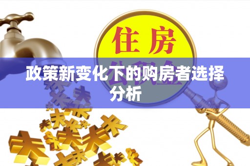 二道江政策新变化下的购房者选择分析