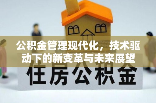 二道江公积金管理现代化，技术驱动下的新变革与未来展望