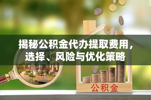 二道江揭秘公积金代办提取费用，选择、风险与优化策略